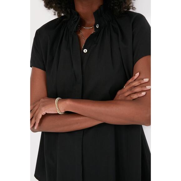 POMANDER PLACE Black Rae Blouse Size L NWT Retail $98 Tuckernuck - Picture 6 of 9